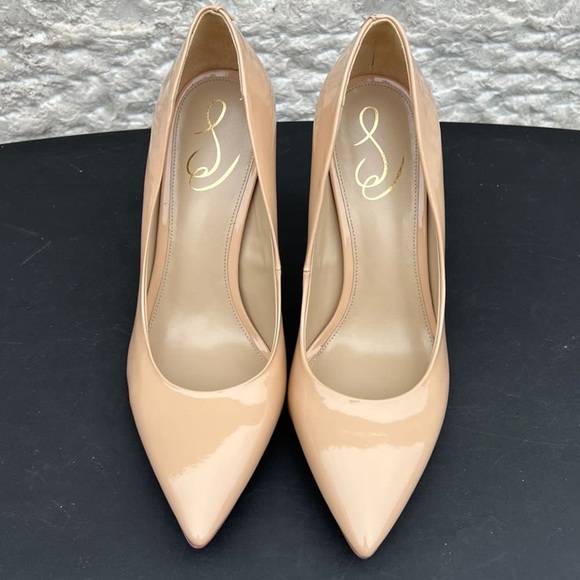Sam Edelman Women’s Hazel Beige Blush Patent Leather Pump - Picture 4 of 8